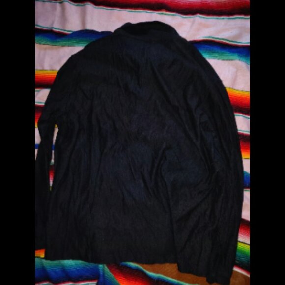 New With Tags J. Ferrar Long Sleeve Black Men's Shirt Size XXL Cotton Rayon Blen - Picture 4 of 4